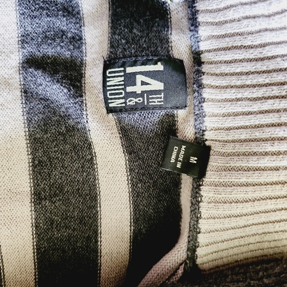 14TH & UNION full zipper striped sweater - Picture 4 of 5